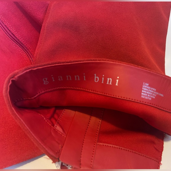 Gianni BiniRyder Suede Slouchy Kitten Heel Tall Boots size 5.5 (G) - Picture 8 of 8